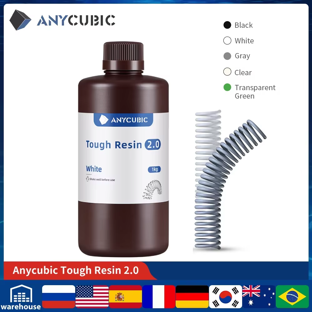 3D Printing Dental - ANYCUBIC الراتنج القوي المرن 2.0 405nm