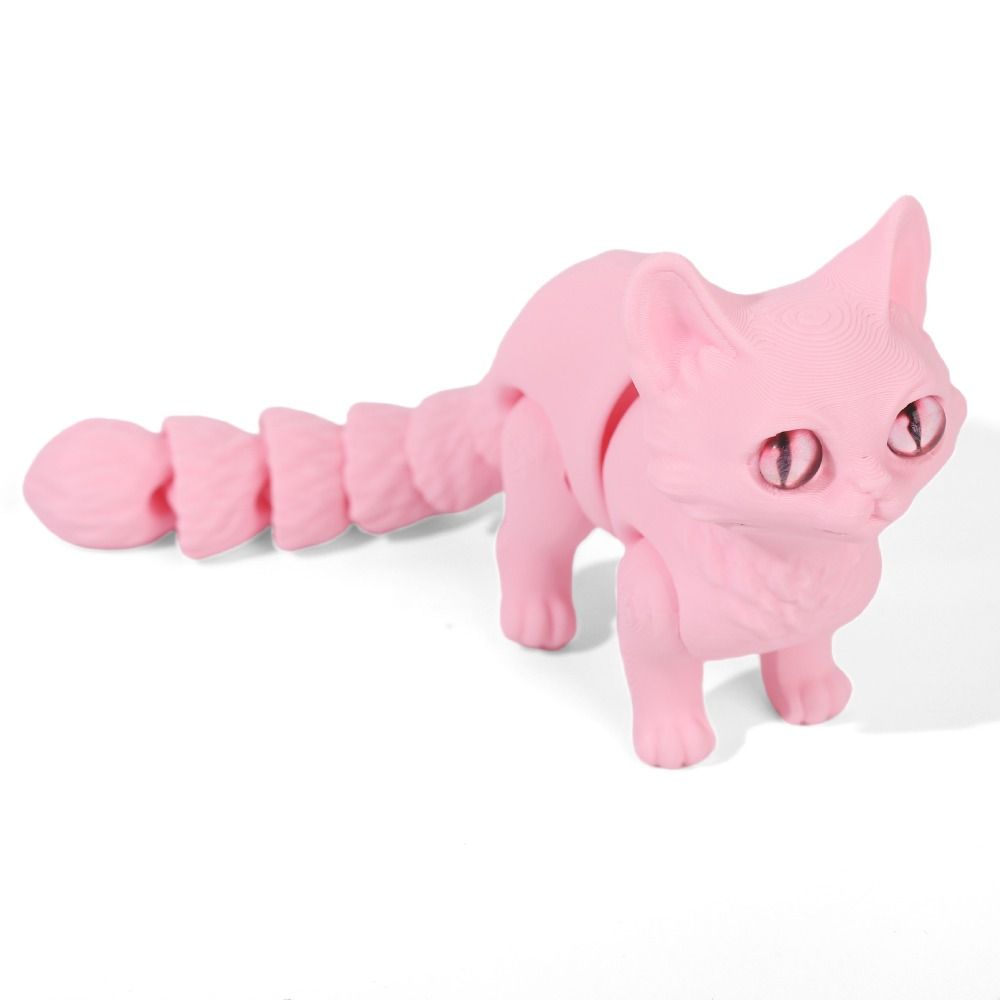 3D Printing Figure - مجسم قطة ثلاثي الأبعاد بعيون كبيرة،