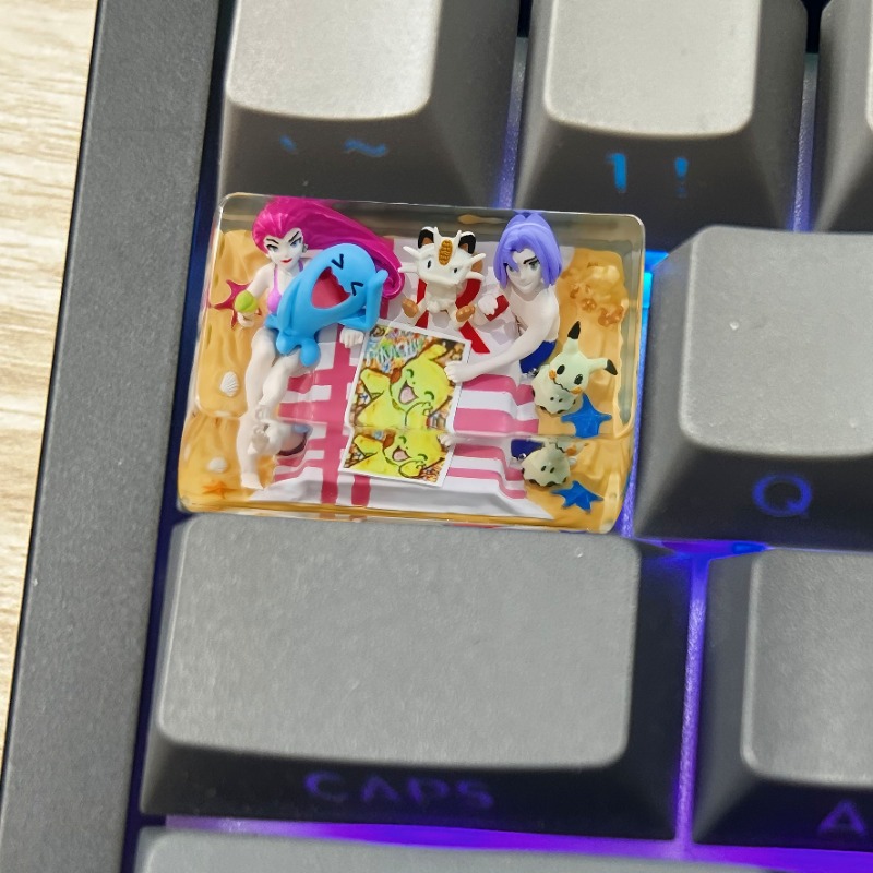 البوكيمون أنيمي كيكابس 1U 1.25 - مراجعة 3D Printing Keycaps وسعره