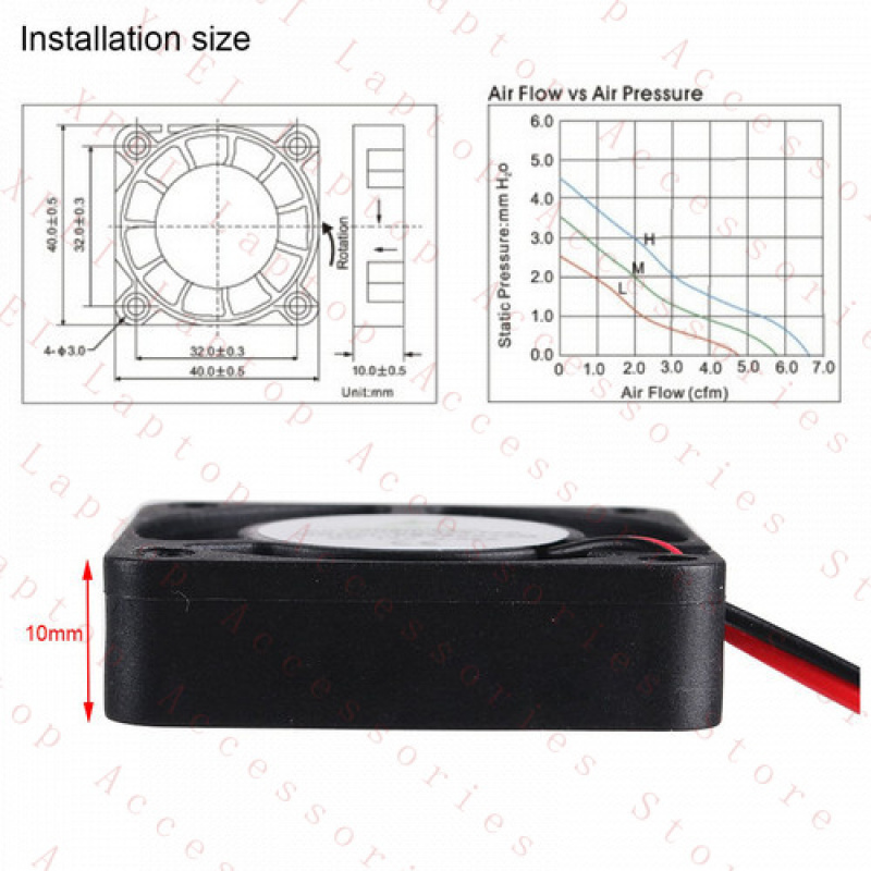 F 4X 12V كمبيوتر محمول طابعة ث - مراجعة Cooling Fan 40Mm 3D وسعره