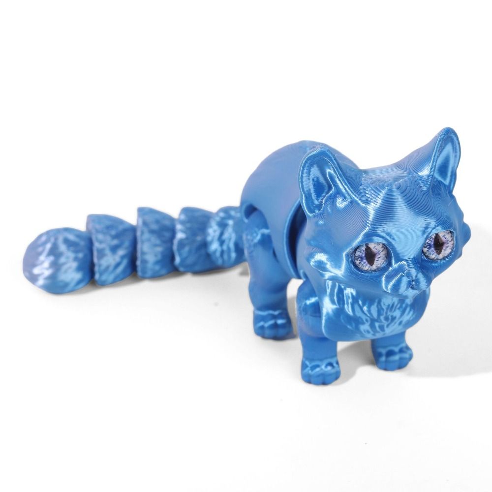 مجسم قطة ثلاثي الأبعاد بعيون ك - مراجعة 3D Printing Figure وسعره